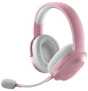 【中古】(新古品・未使用品) Razer Barracuda X Quartz Pink ゲーミングヘッドセット ワイヤレス 無線 3.5mmアナログ カスタムダイナミック40mmドライバー 7.1ch サラウンド 単一指向性マイク 20時間バッテリー持続 ヘッドセットコントロール 軽量257g PC PS4 PS5