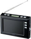 【中古】(新古品・未使用品) ヤザワコーポレーション YAZAWA ワンセグTV AM FM 4.3インチ ACアダプター付属 充電タイプ microUSB ラジオ スリープ機能付き ブラック TV03BK