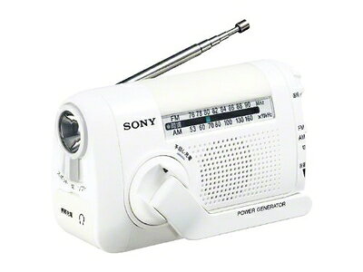 【中古】（新古品・未使用品） SONY FM/AMポータブルラジオ ホワイト ICF-B08/W