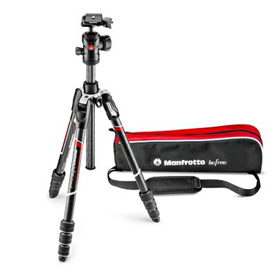 Manfrotto - 【中古】（新古品・未使用品） ヴァイテックイメージング Manfrotto 三脚 Befreeアドバンス カーボン 4段 自由雲台 T三脚キット ブラック全伸高150cm / 伸高127cm / 縮長41cm / 最低高 41cm MKBFRTC4-BH