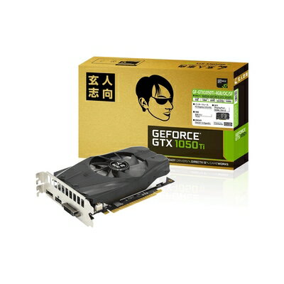 【中古】（新古品 未使用品） 玄人志向 ビデオカードGEFORCE GTX 1050Ti搭載 GF-GTX1050Ti-4GB/OC/SF