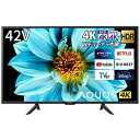 【中古】(新古品・未使用品) シャープ 42V型 液晶 テレビ AQUOS 4T-C42DJ1 4K チューナー内蔵 Android TV (2021年モデル)...