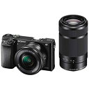【中古】(新古品・未使用品) SONY ミラーレス一眼 α6000 ダブルズームレンズキット E PZ 16-50mm F3.5-5.6 OSS + E 55-...