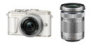 【中古】(新古品・未使用品) OLYMPUS ミラーレス一眼カメラ PEN E-PL9 ダブルズームキット ホワイト