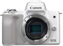 【中古】(新古品・未使用品) Canon ミラーレス一眼カメラ EOS Kiss M ボディー ホワイト EOSKISSMWH-BODY