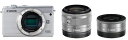 【中古】(新古品・未使用品) Canon ミラーレス一眼カメラ EOS M100 ダブルレンズキット ホワイト EOSM100WH-WLK