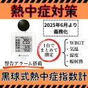熱中症対策 グッズ 黒球式 熱中症指数計 熱中症 猛暑 脱水 対策 警告 アラーム 時計 温度計 湿度計 付き