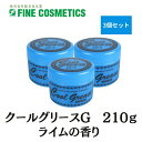 3個セット 阪本高生堂 ファインコスメティックス クールグリース G ライムの香り 210g