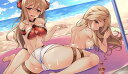 Aqr9 カードゲームプレイマット ☆『ヴィーラ&カタリナ/Illust:彩葉』★ 【コミックマーケット88/C88】