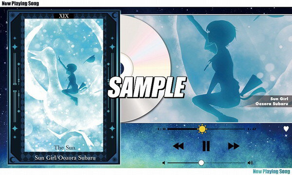 楽天ハビコロ・トイサンパン カードゲームプレイマット ☆『ホロ楽曲タロット「スバル/Sun Girl」/illust：ハラダミユキ』★ 【コミックマーケット101/C101】