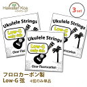 ウクレレ 弦 Low-G 単品 3セット ウクレレ 交換弦 lowg フロロカーボン弦 クリア ロージー ロウジー ハワイアン・コア オリジナル カーボン弦 送...
