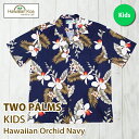 アロハシャツ 子供 キッズ TWO PARMS ハワイ 送料無料 ALOHA SHIRT 子供サイズ 衣装 ギフト 誕生日プレゼント 2024 (mm)