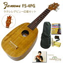 ウクレレ 初心者セット Famous フェイマス FS-4PG パイナップル ハワイアンコア ギアペグ ソプラノ ウクレレ チューナー 教則本 交換弦 クリーナ...