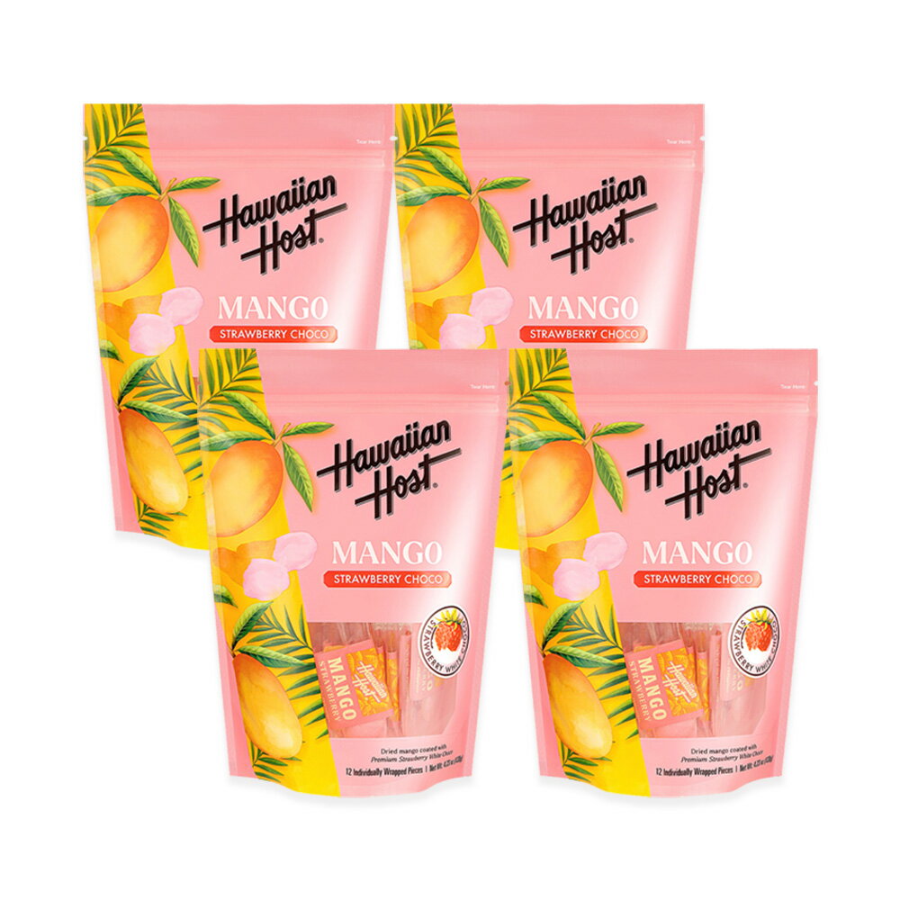 【ハワイアンホースト公式店】楽天スーパーSALE！！ドライマンゴーストロベリー味(12枚)4袋セット｜ハワイ　お土産
