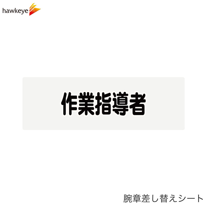 【腕章差し替えシート】作業指導者