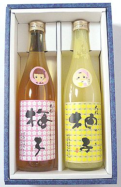 大那 柚子リキュール ゆずこ ＆梅酒 うめこ 720ml 2本セット