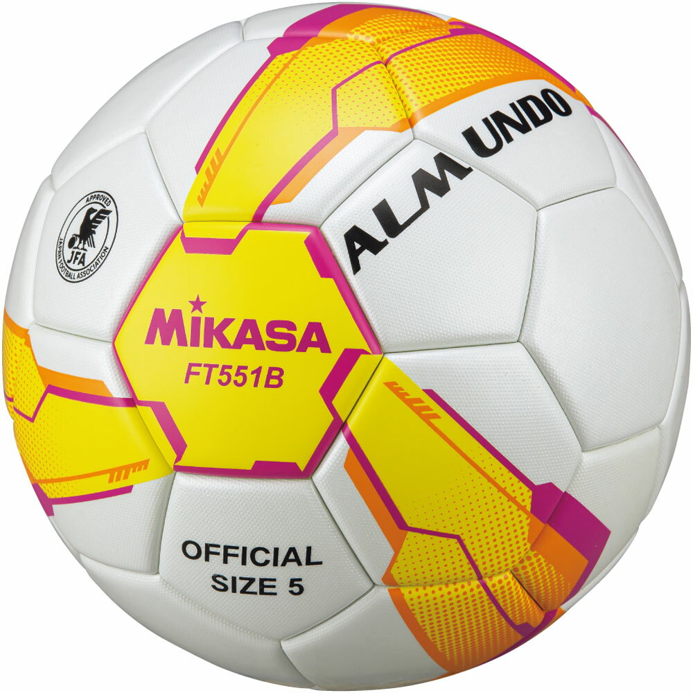 【11/27 2時までMAX1万円OFFクーポン&Pアップ】 ミカサ MIKASA サッカー サッカー 5号貼り 検定球 黄/ピンク 日本サッカー協会検定球 サ...