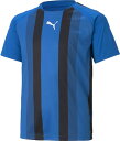 【7/20まで全品5%OFFクーポン】 プーマ PUMA サッカー TEAMLIGA ストライプ ゲームシャツ JR ガールズ ボーイズ ジュニア サッカー フットサル 半袖Tシャツ ハーフスリーブ トップス ウェア キッズ 705147 02