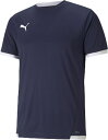 プーマ PUMA サッカー TEAMLIGA ゲームシャツ メンズ 練習着 プラクティスシャツ トレーニング 部活 クラブ 丸首 半袖 ランニング スポーツウェア ドライセル ロゴ 705150 06