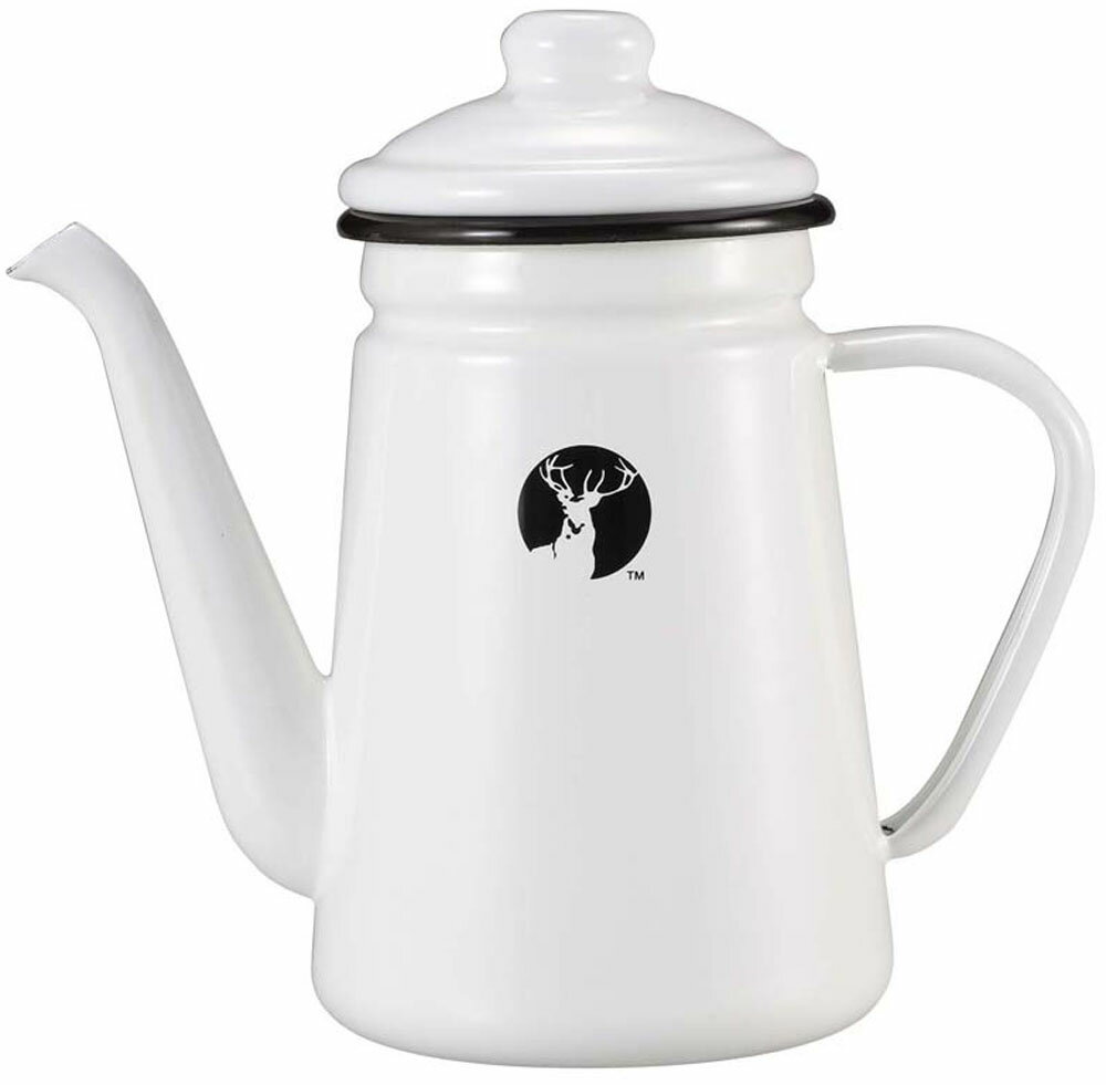 【7/18は全品5%OFFクーポン&P10倍】 キャプテンスタッグ CAPTAIN STAG アウトドア ホーロー コーヒーポット ホワイト UH-524 UH0524