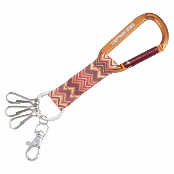 【2/15はポイントアップ】 CAPTAIN　STAG キャプテンスタッグ アウトドア カラビナ付キーリング メキシカン UM1806