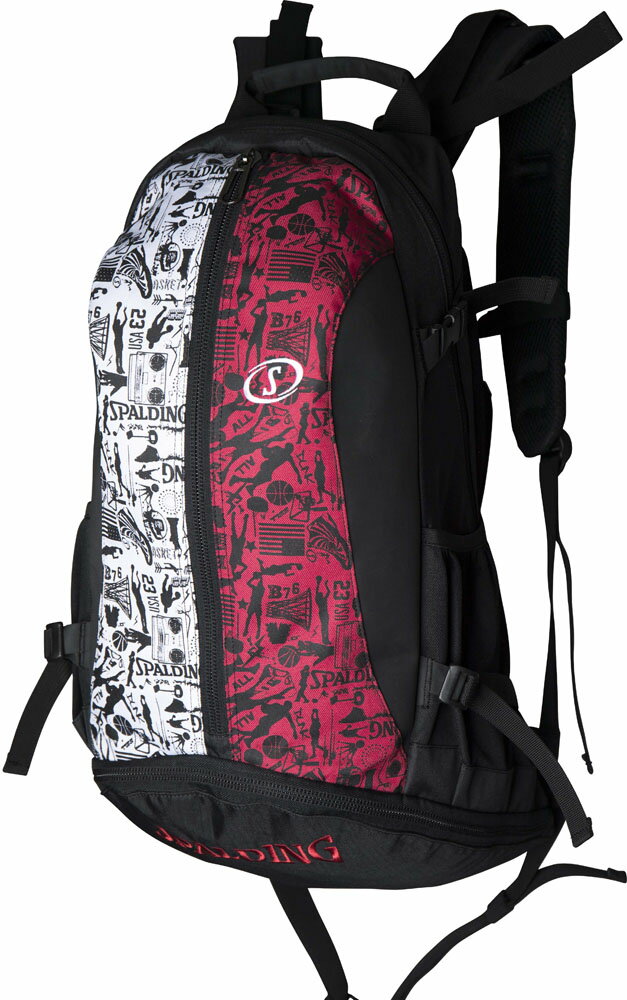【11/11 2時までMAX1万円OFFクーポン&Pアップ】 スポルディング SPALDING バスケット ケイジャー cager グラフィッティレッド 40-007GR バックパック リュックサック バスケ ボール収納 シューズ収納 室内球技 通学 部活 運動部 40007GR