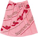 【7/15はポイント10倍】 フットマーク FOOTMARK スイミング 着替えタオル SWIMMING柄 水泳用品 プール スイミングスクール タオル 巻き 学校 授業 海 キッズ 男子 女子 子供 ジュニア 体育 バスタオル 101905 03