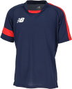 【7/18は全品5%OFFクーポン&P10倍】 ニューバランス New Balance サッカー ゲームシャツ ジュニア用 トップス 半袖 フットボール ユニフォーム シンプル 袖切り替えデザイン 練習 トレーニング プラクティス 部活 チーム キッズ 子供 JJTF0489 NRD