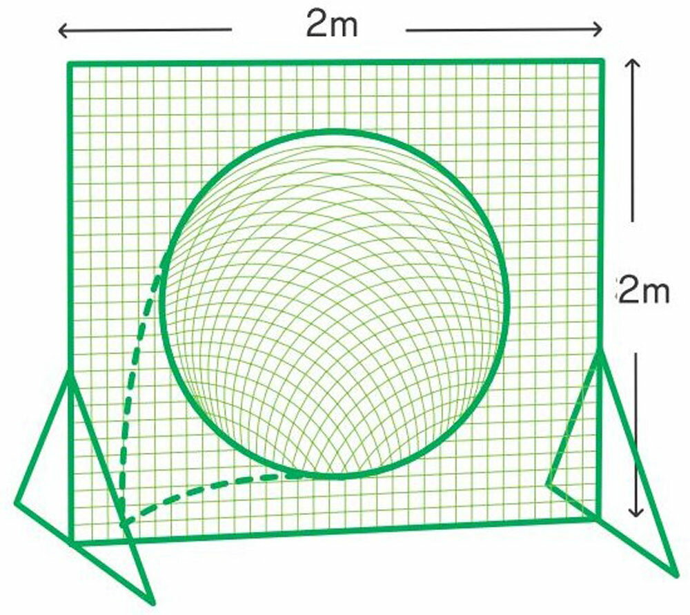 材質：ポリエチレン440T／90本Wサイズ：幅2m×高2m硬式向け硬式向けトスバッティング取替用ダブルネット（マジックテープ付き）です。