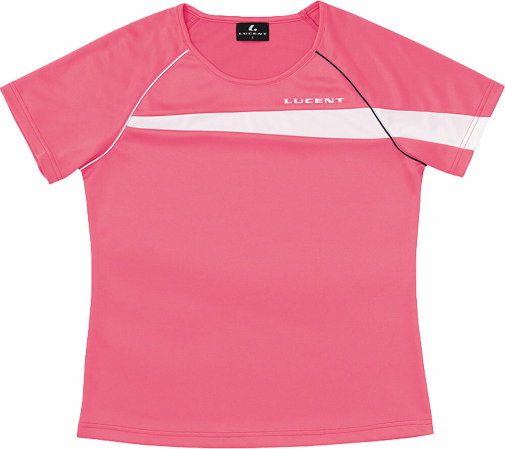 【5/20はポイントアップ実施！】 LUCENT ルーセント テニス Ladies ゲームシャツ 襟なし ピンク XLH2311