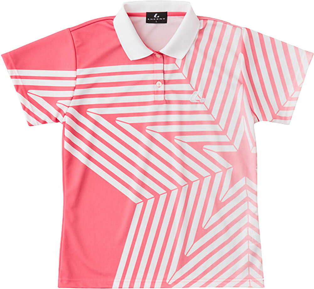 【5/18はポイントアップ実施！】 LUCENT ルーセント テニス Ladies ゲームシャツ ピンク XLP4981