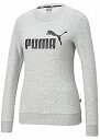 【5/9 20時から全品4%OFFクーポン＆Pアップ】 PUMA プーマ ESS ロゴ クルースウェット レディース 長袖 トップス 588707 04