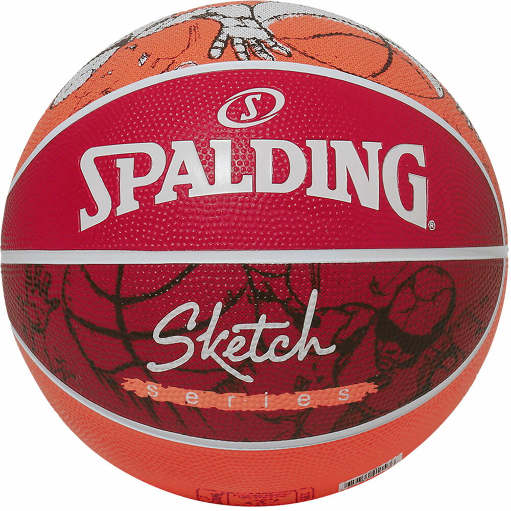 【11/18はポイント10倍】 スポルディング SPALDING バスケット スケッチ ドリブル ラバー SZ7 バスケットボール 84-381Z レッド 7号球 バスケ 大学生 中学 高校 一般 練習 部活 シュート 7号 球技 84381Z