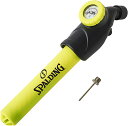 【5/6までポイント10倍】 スポルディング SPALDING バスケット 空気圧計付きデュアルアクションポンプ イエロー 5.5インチ 14cm 空気入れ ボ...