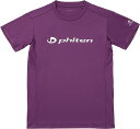 【9/5まで全品5%OFFクーポン&P20倍】 ファイテン Phiten RAKUシャツ 半袖 パープル/ホワイト M JG587004