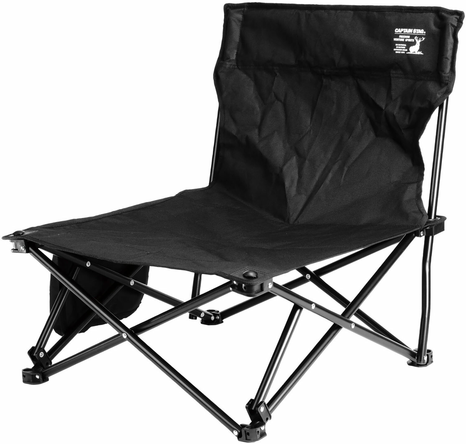 【11/30から全品3%OFFクーポン 先着100回&P10倍】 キャプテンスタッグ CAPTAIN STAG アウトドア グラシア ワイドあぐらイス ブラック UC1906