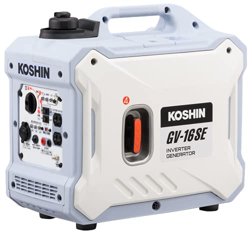 工進 インバーター 発電機 GV-16SE 1.6kVA AC-100V 50Hz/60Hz 切替 シガーソケット USB 静音 レジャー 防災非常用