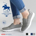 ポロクラブ スニーカー レディース 黒 軽量 ゆったり 履きやすい 歩きやすい 外反母趾 甲高 幅広 疲れにくい インソール スリッポン 通気性 ローカットスニ...