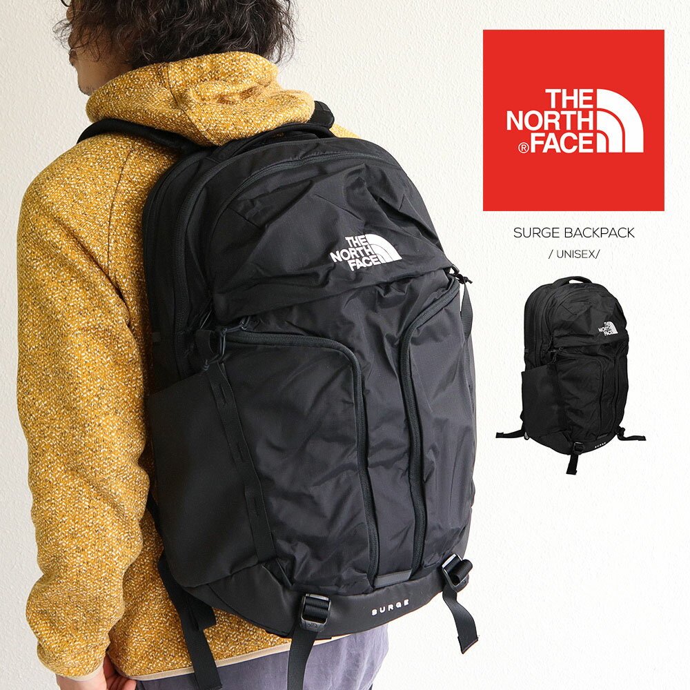 THE NORTH FACE ザ ノースフェイス リュックサック サージ 31L デイパック バックパック ビジネスバッグ ビジネスリュック PC収納 大容量 メンズ レディース ユニセックス 通勤 通学 日帰り 黒 SURGE KX7 NF0A52SG