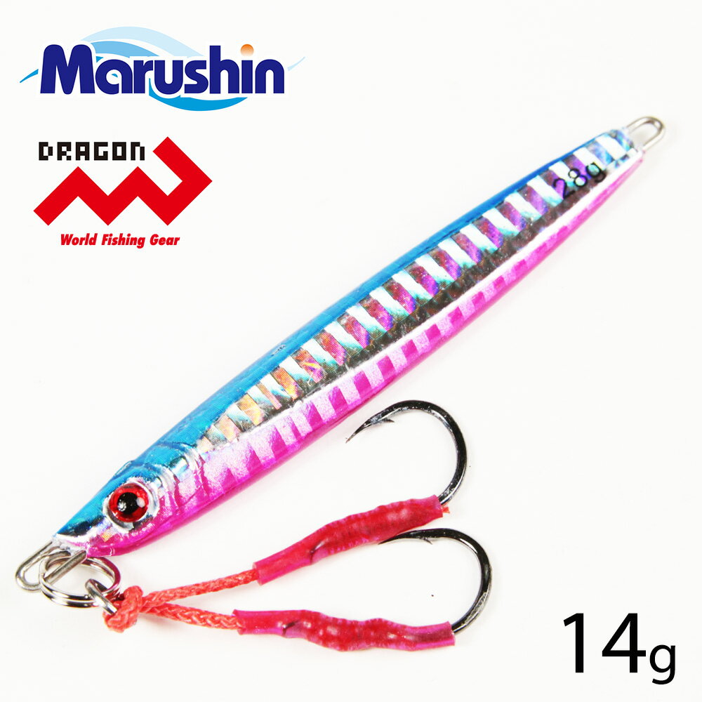 マルシン メタルジグ 風雅 ブルーピンク 14g アシストフック ホログラム ハードルアー シーバス ルアー ジギング ソルトルアー ソルトウォーター ヒラメ マゴチ チヌ スズキ メッキ カマス サワラ ワラサ 青物 アジ サワラ カンパチ ブリ カサゴ メバル