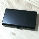 シガレットケース 14本 ロング タバコケース マットブラック 100mm 艶消し 黒 コンパクト シンプル 頑丈 たばこケース メンズ 動画有り