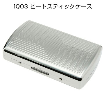 iQOS アイコス ヒートスティック専用 ケース カートリッジケース 22本収納 シルバーパターン シガレットケース タバコケース 彫刻 鏡面 坪田パール ギフト プレゼント