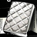 ZIPPO アーマー ジッポ ライター 深彫り ダイヤカット 鏡面仕上げ シルバー 両面同加工 かっこいい 重厚 高級 メンズ レディース ギフト 動画有り