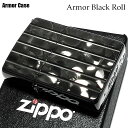 ジッポ ライター アーマー ZIPPO ブラックロール V刃彫刻 両面加工 ダイヤモンドカット 黒 かっこいい 重厚 おしゃれ メンズ ギフト プレゼント 動画...
