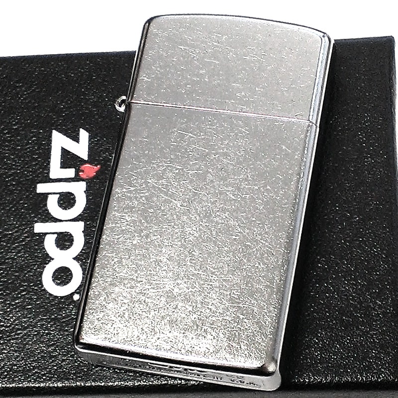 スリムＺｉｐｐｏ ZIPPO ライター スリム ジッポ ユーズド加工 シンプル 無地 ストリートクローム シルバー かっこいい 銀 メンズ おしゃれ プレゼント ギフト