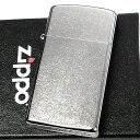 ZIPPO ライター スリム ジッポ ユーズド加工 シンプル 無地 ストリートクローム シルバー かっこいい 銀 メンズ おしゃれ プレゼント ギフト