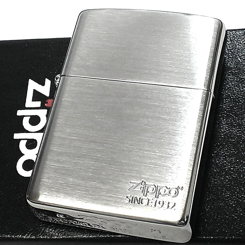 ZIPPO ライター プラチナサテーナ 銀 シンプル ジッポロゴ エッチング彫刻 シルバー プラチナコーティング おしゃれ かっこいい ギフト メンズ レディー...