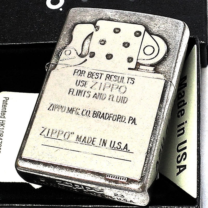 ZIPPO おしゃれ クラシックメタル インサイドユニットメタル ジッポ ライター 渋い ユーズドバレル加工 アンティークシルバー メンズ ギフト プレゼント