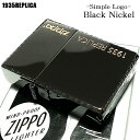 ZIPPO 1935 復刻レプリカ ブラックニッケル ロゴデザイン ジッポライター シンプル かっこいい リューターカット 金差し 角型 高級 黒 おしゃれ メンズ プレゼント ギフト 動画有り