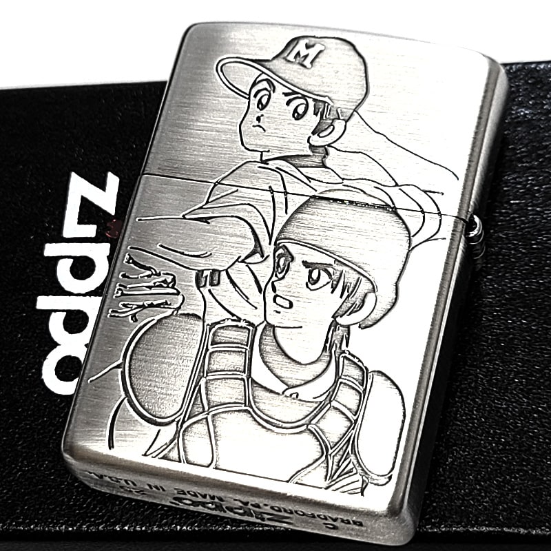 【スーパーSALE対象】ZIPPO ライター あだち充 画業55周年記念 ジッポ 両面加工 おしゃれ MIX 漫画 キャラクター アニメ 野球 ミックス 彫刻 ...